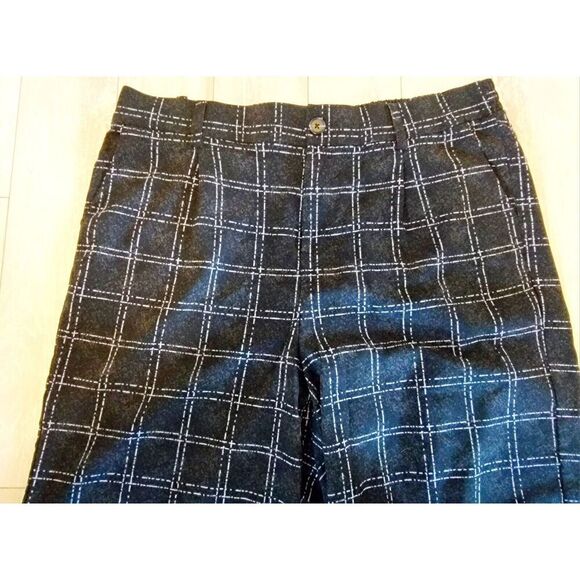 Torrid 16 Pull-On Wide Leg High-Rise Pants B/W Squares Button Zip Pockets - Picture 4 of 6